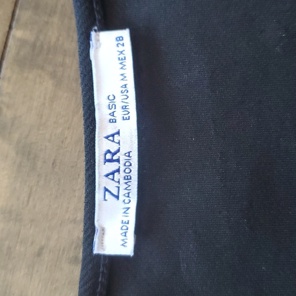 Zara Black Dress with Leopard Tie Belt - Picture 3 of 3